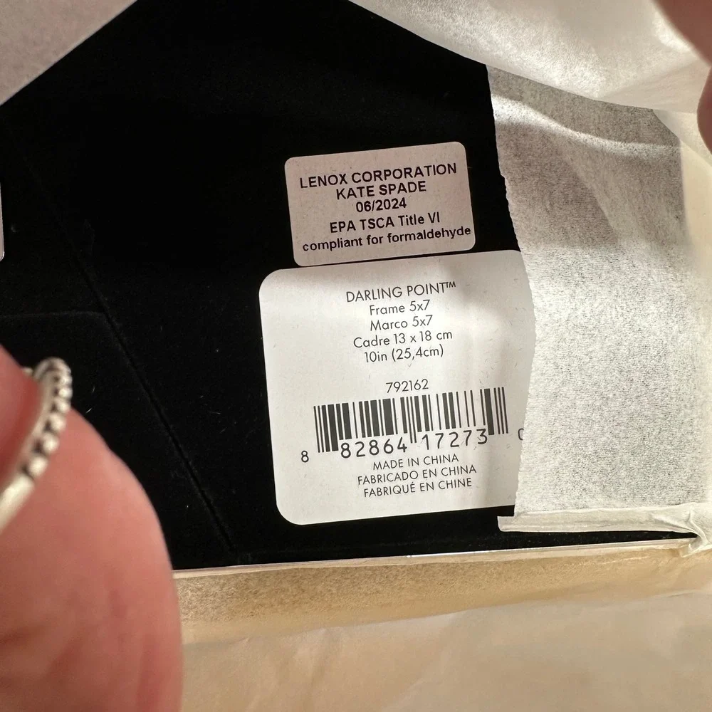 Kate Spade Darling Point 5x7 Silver‎ Plate Picture Frame Mr and Mrs 792162 New